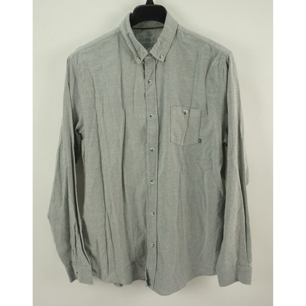 Free Fly Bamboo Performance Oxford Men's XL Long Sleeve Gray Button Down Shirt